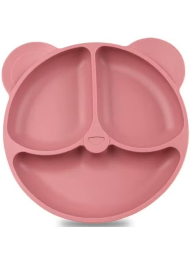 Silicone baby feeding set, weaning supplies, includes suction cups and divided plates, adjustable bib, baby utensils, spoons, forks and cup - great toys for babies (burgundy) - Image 2